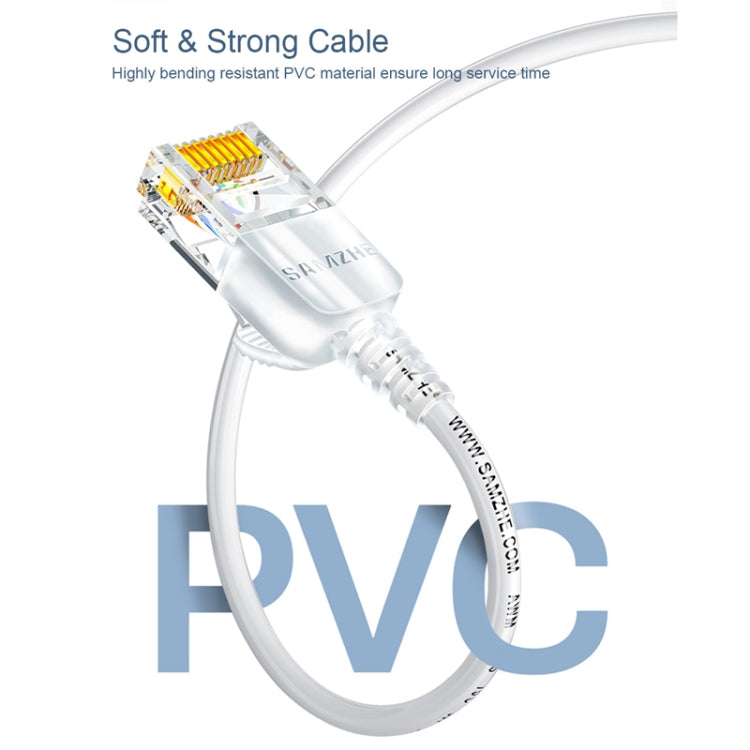 SAMZHE Cat6A Ethernet Cable UTP Network Patch Cable 8m(White) - Lan Cable and Tools by SAMZHE | Online Shopping South Africa | PMC Jewellery | Buy Now Pay Later Mobicred