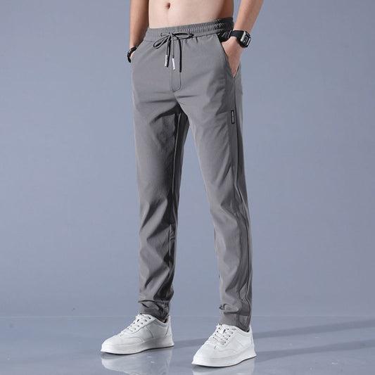 Mens Summer Thin Elastic Waist Pants, Size: M(Dark Gary) - Pants by PMC Jewellery | Online Shopping South Africa | PMC Jewellery