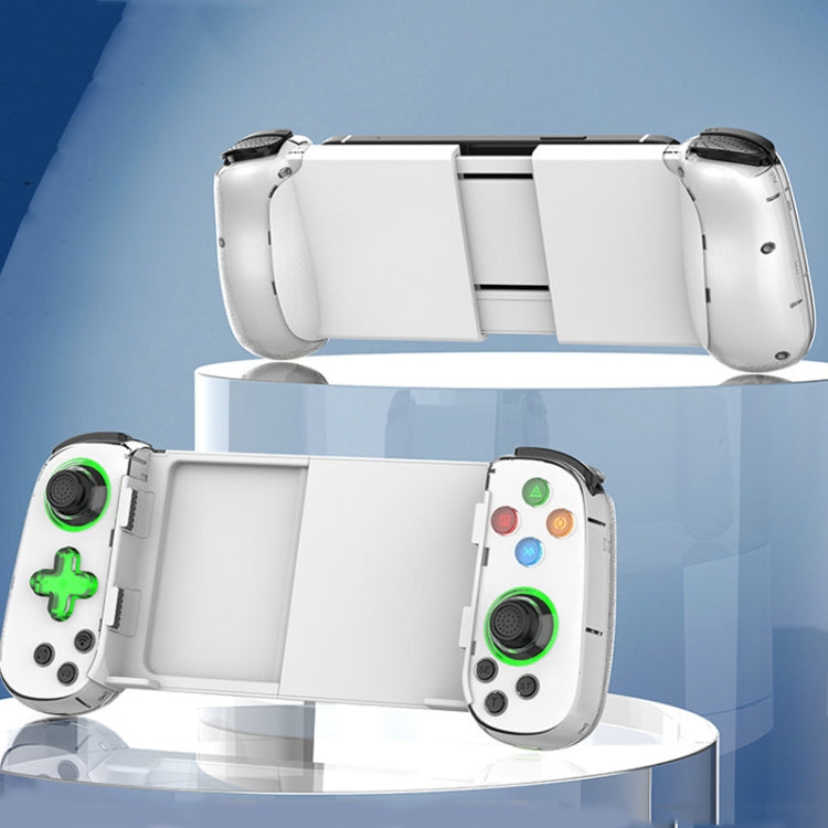 D7 BT5.0 Retractable Gamepad With Light For PC / Android / IPhone /Win7 10 11/Mac OS/Switch(White) - Gamepads by PMC TechLife | Online Shopping South Africa | PMC TechLife