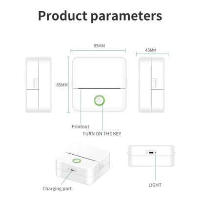 X6 200DPI Student Homework Printer Bluetooth Inkless Pocket Printer White Sticker x5 - Printer by PMC Jewellery | Online Shopping South Africa | PMC Jewellery | Buy Now Pay Later Mobicred