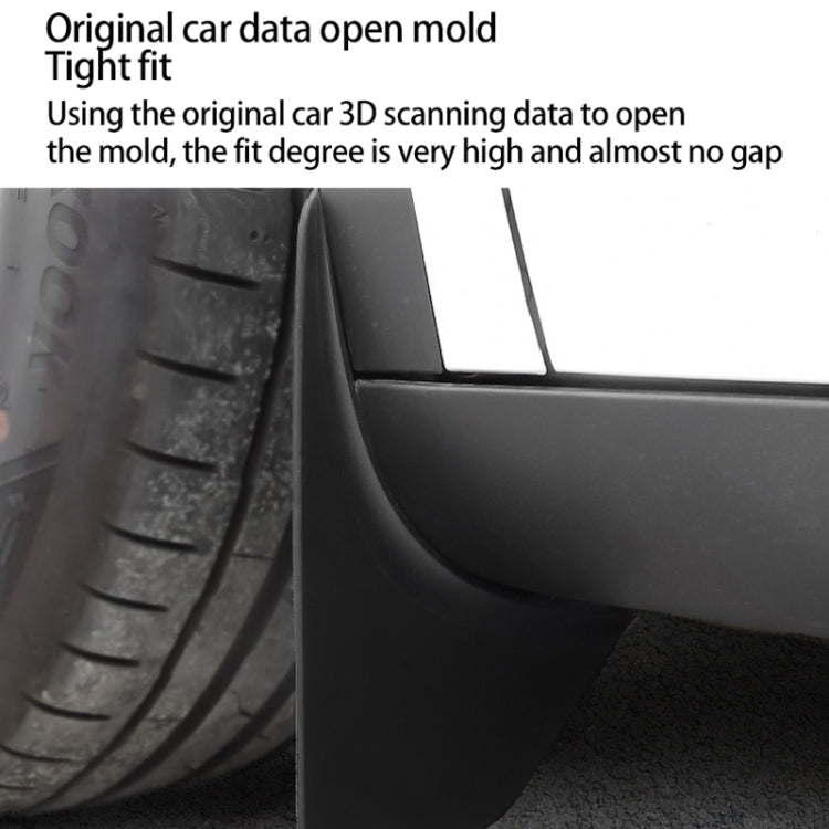 For Tesla Model Y 4pcs /Set Splash Guards Matte Fender No Drilling Required Upgraded PP Material - Mudguards by PMC Jewellery | Online Shopping South Africa | PMC Jewellery | Buy Now Pay Later Mobicred