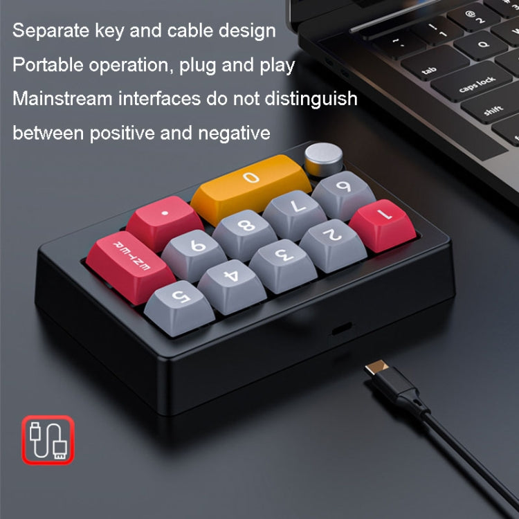 MKESPN 13 Keys RGB Multi-Function Macro Programming Mechanical Keypad Wired With Knob Keyboard(White) - Mini Keyboard by MKESPN | Online Shopping South Africa | PMC Jewellery | Buy Now Pay Later Mobicred