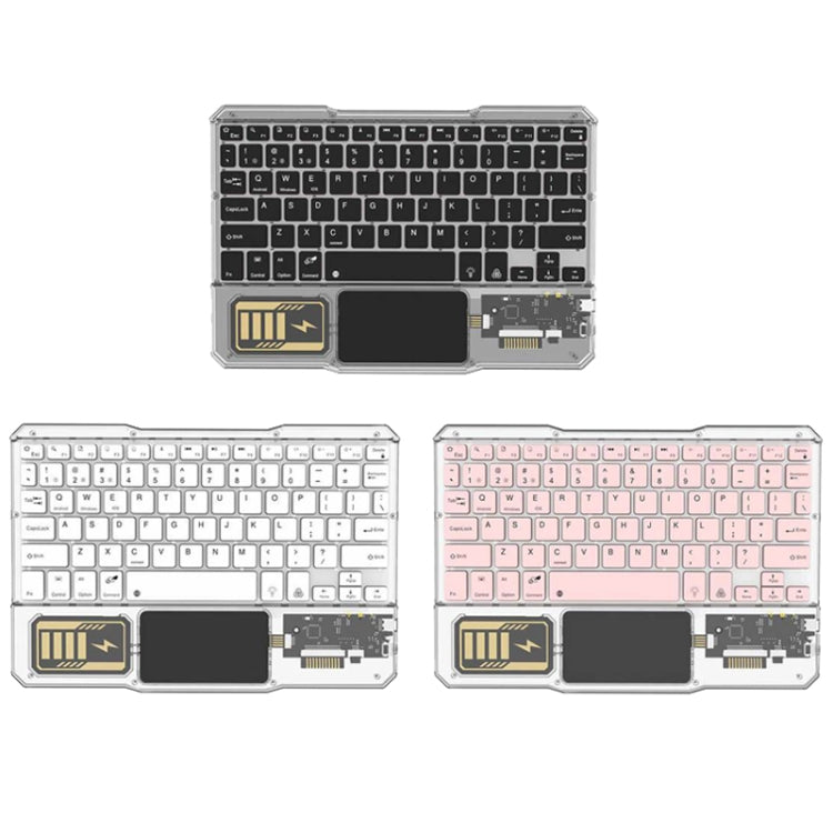 KB-333 RGB Backlit Wireless Bluetooth Keyboard Cell Phone Tablet Laptop Compatible Keypad(White) - Universal Keyboard by PMC Jewellery | Online Shopping South Africa | PMC Jewellery