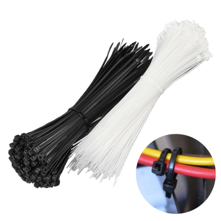 100pcs /Pack 8x600mm National Standard 7.6mm Wide Self-Locking Nylon Cable Ties Plastic Bundle Cable Ties(Black) - Cable Organizer by PMC Jewellery | Online Shopping South Africa | PMC Jewellery | Buy Now Pay Later Mobicred