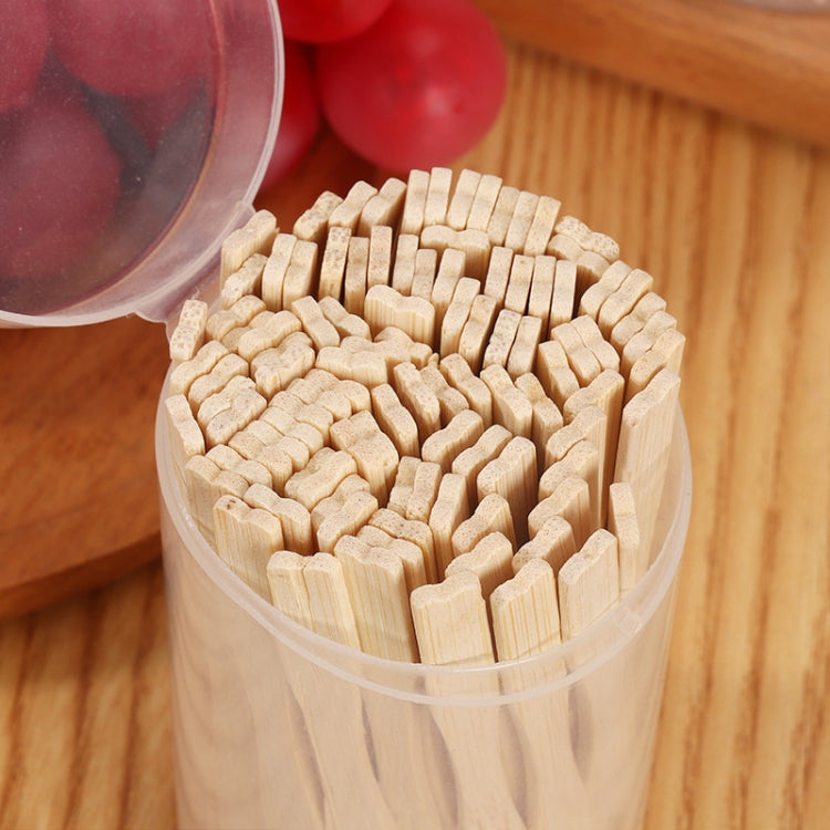 200pcs /Can Bamboo Fruit Stick Disposable Two Tines Dessert Fork For Home Use - Gadgets by PMC TechLife | Online Shopping South Africa | PMC TechLife