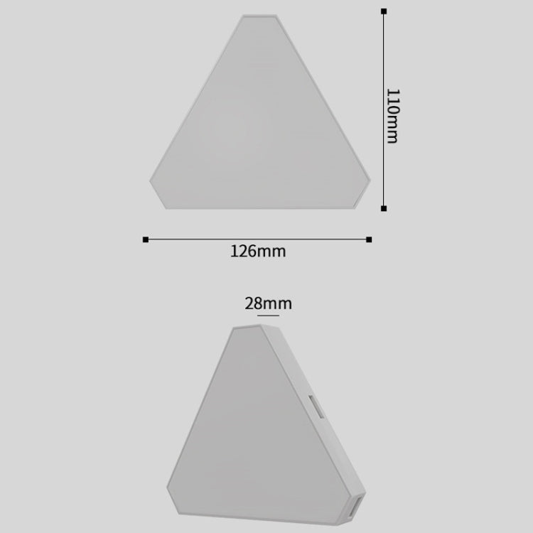 10pcs /Set Triangle Splicing Intelligent Sound Control Quantum Light Atmosphere Lighting With Remote Control, US Plug(Bluetooth Model) - Novelty Lighting by PMC TechLife | Online Shopping South Africa | PMC TechLife | Buy Now Pay Later Mobicred