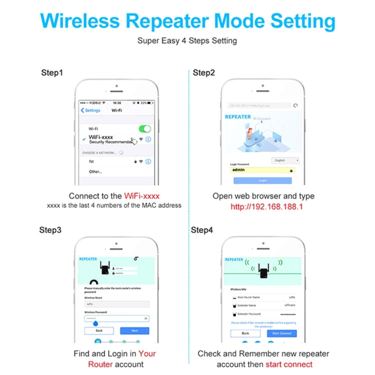 2.4G 300M Wi-Fi Amplifier Long Range WiFi Repeater Wireless Signal Booster UK Plug Black - Broadband Amplifiers by PMC Jewellery | Online Shopping South Africa | PMC Jewellery | Buy Now Pay Later Mobicred