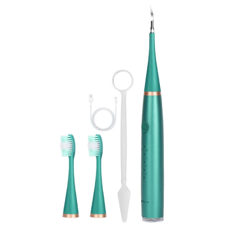 6 In 1 Electric Dental Scaler Calculus Removal Teeth Cleaning Set, Color: Green Basic - Oral Irrigators by PMC Jewellery | Online Shopping South Africa | PMC Jewellery | Buy Now Pay Later Mobicred