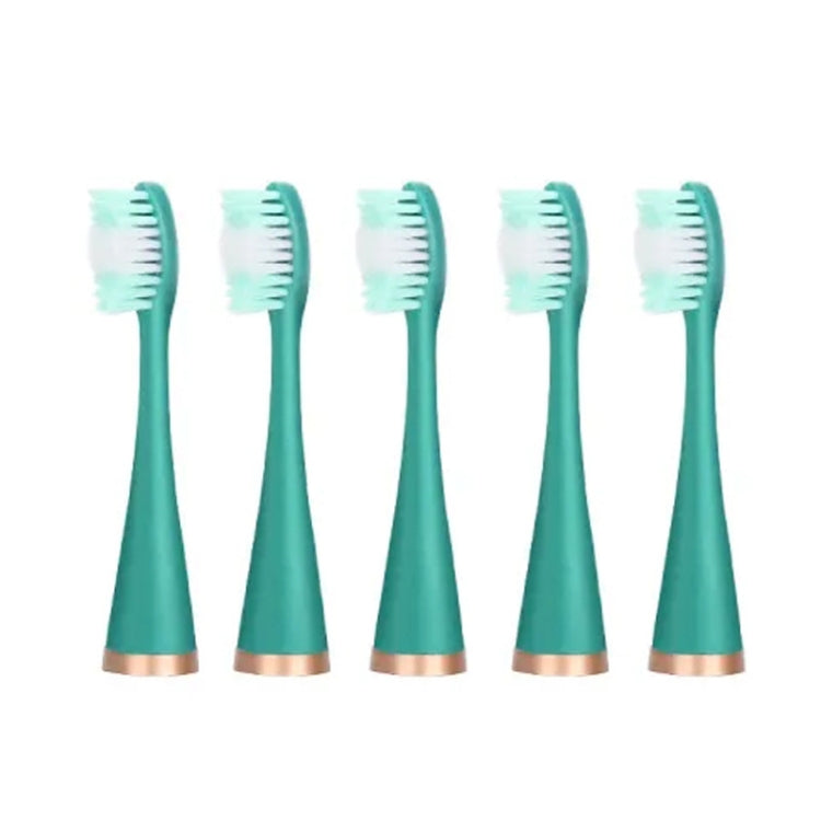 Electric Dental Scaler Accessories Replacement Head, Color: 5pcs Toothbrush Head Green - Replacement Brush Heads by PMC Jewellery | Online Shopping South Africa | PMC Jewellery