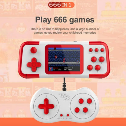 A12 3.0-Inch HD Colorful Screen Retro Handheld Game Console With 666 Built-In Games, Model: Double Black Blue - Pocket Console by PMC Jewellery | Online Shopping South Africa | PMC Jewellery | Buy Now Pay Later Mobicred