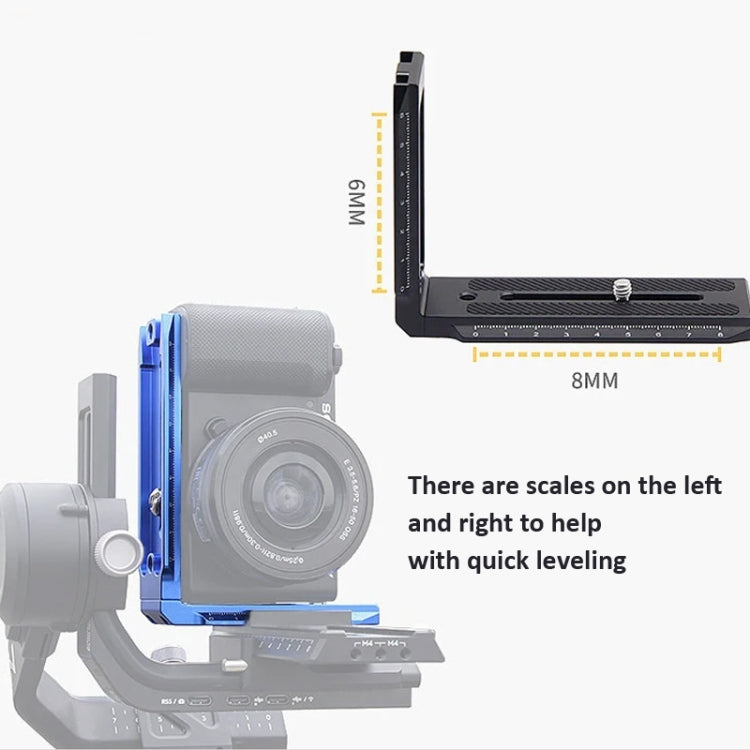 Universal Camera L Shape Bracket Quick Release Plate for Camera RSC2 / RS3 Stabilizers, Spec: L-440 Black - L-Bracket by PMC TechLife | Online Shopping South Africa | PMC TechLife | Buy Now Pay Later Mobicred
