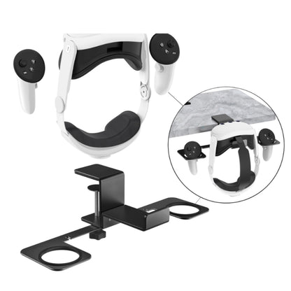 For Meta Quest 2/3/Pro Table-Side Stand Aluminum Alloy VR Storage Bracket(Black) - VR Accessories by PMC Jewellery | Online Shopping South Africa | PMC Jewellery | Buy Now Pay Later Mobicred