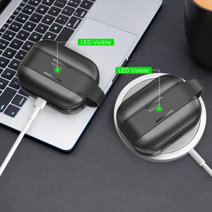 AhaStyle WG75-PRO For AirPods Pro Split TPU+Aluminum Alloy Combination Protective Cover(Gray) - For AirPods Pro by AhaStyle | Online Shopping South Africa | PMC Jewellery | Buy Now Pay Later Mobicred