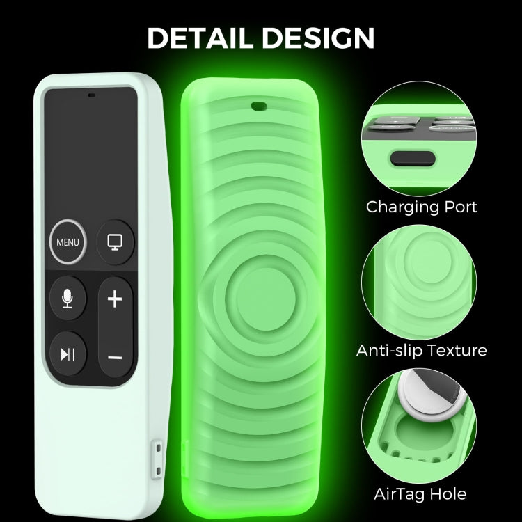 For Apple TV HD / 4K+AirTag AhaStyle PT175 Remote Control Tracker 2 In 1 Silicone Protective Cover(Black) - Remote Control Covers by AhaStyle | Online Shopping South Africa | PMC TechLife | Buy Now Pay Later Mobicred