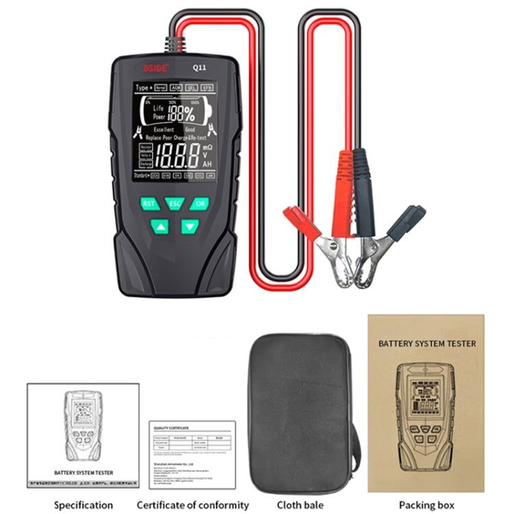 BSIDE Q11 Car Battery Detector 12V/24V Battery Life Capacity Internal Resistance Tester - Electronic Test by BSIDE | Online Shopping South Africa | PMC Jewellery | Buy Now Pay Later Mobicred