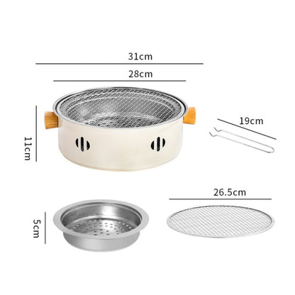 Charcoal Grill Stainless Steel Outdoor Camping Cooking Tea Around The Stove Barbecue Stove, Spec: Style B - Cookwares & Tablewares by PMC Jewellery | Online Shopping South Africa | PMC Jewellery