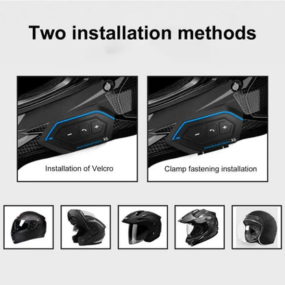 X6 Helmet Bluetooth Headset Wireless Waterproof Moto Handsfree Stereo Headphone(Hard Pipe Wheat) - Motorcycle Walkie Talkie by PMC Jewellery | Online Shopping South Africa | PMC Jewellery | Buy Now Pay Later Mobicred