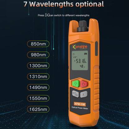 Komshine High Precision Optical Power Meter Mini Fiber Optic Light Attenuation Tester With LED, Specification: A-G/-70dBM to +6DBM - Fiber Optic Test Pen by Komshine | Online Shopping South Africa | PMC Jewellery | Buy Now Pay Later Mobicred