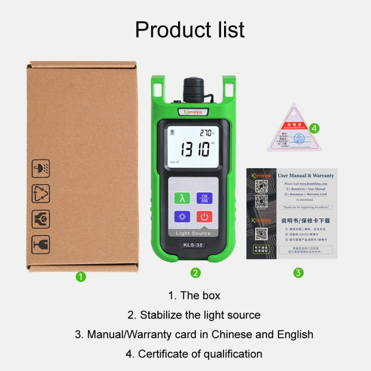 Komshine Handheld Laser Light Source Fiber Tester with LED Backlight, Model: KLS-35-M - free shipping - PMC Jewellery - Order now!