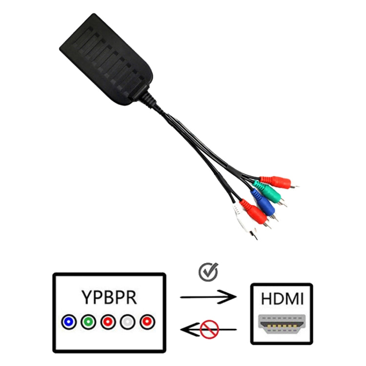 1080P Component To HDMI Adapter Cable YPbPr To HD Interface HD Converter(Black) - Converter by PMC TechLife | Online Shopping South Africa | PMC TechLife | Buy Now Pay Later Mobicred