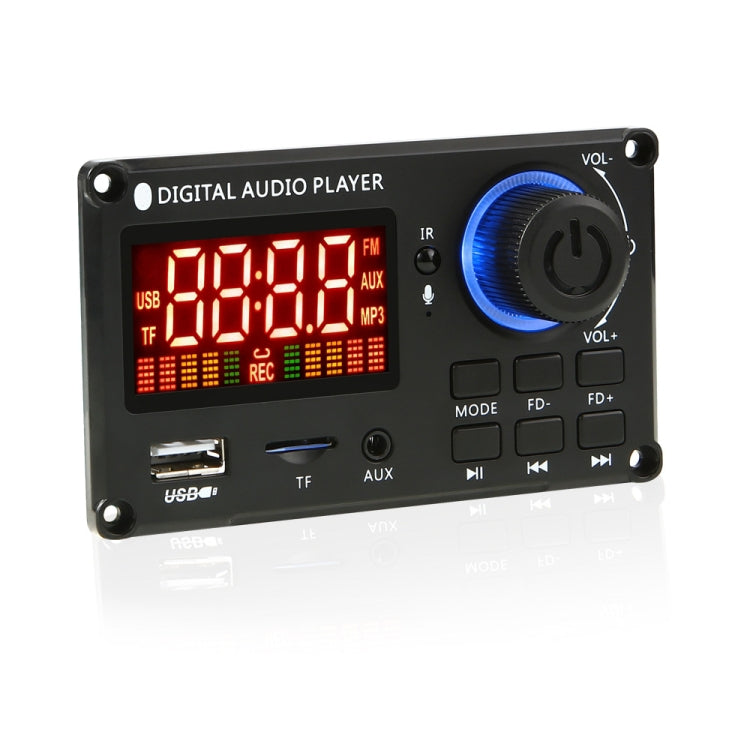 100W 12V TPA3116 Color Screen Power Amplifier Bluetooth Decoder Board With Recording Call(Small Silicone Remote Control) - Car MP3 & MP4 & MP5 by PMC TechLife | Online Shopping South Africa | PMC TechLife | Buy Now Pay Later Mobicred