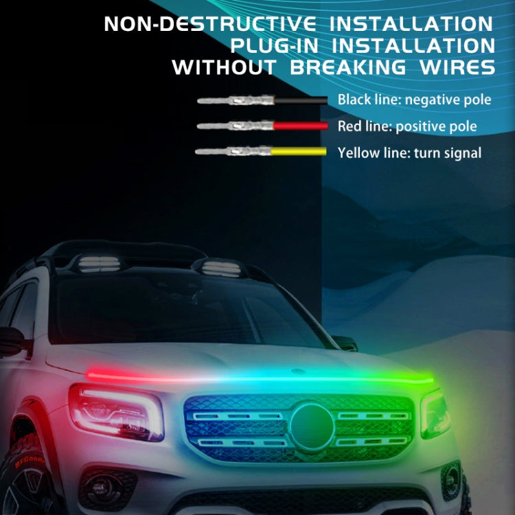 Car LED Streamer Phantom Running Lights Voice-Controlled Rhythmic Atmosphere Light With Turn Signals, Length: G15F 1.5m APP+RF - Running Lights by PMC Jewellery | Online Shopping South Africa | PMC Jewellery | Buy Now Pay Later Mobicred