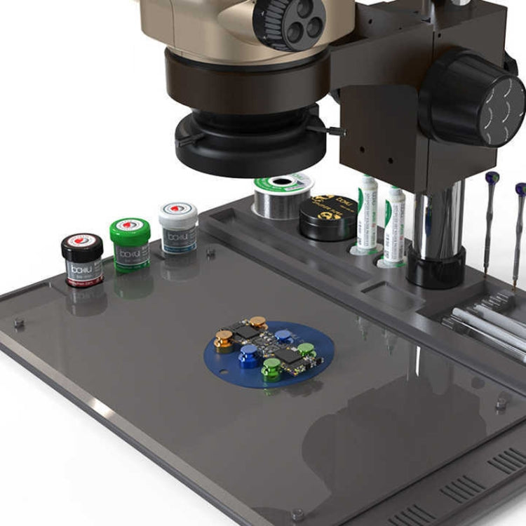 BAKU BA-692  2 In 1 Microscope Maintenance Insulation Pad Aluminum Alloy Silicone Work Mat(Black+Green) - Working Mat by BAKU | Online Shopping South Africa | PMC Jewellery