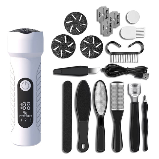 Electric Foot File Pedicure Kit Waterproof Feet Callus Remover, Spec: Kit 1 White - Grinding Tools & Accessories by PMC Jewellery | Online Shopping South Africa | PMC Jewellery | Buy Now Pay Later Mobicred