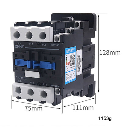 CHNT CJX2-6511 65A 220V Silver Alloy Contacts Multi-Purpose Single-Phase AC Contactor - Relays by CHNT | Online Shopping South Africa | PMC Jewellery | Buy Now Pay Later Mobicred