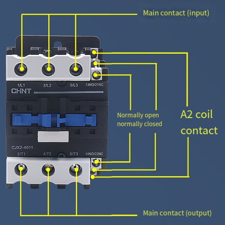 CHNT CJX2-6511 65A 220V Silver Alloy Contacts Multi-Purpose Single-Phase AC Contactor - Relays by CHNT | Online Shopping South Africa | PMC Jewellery | Buy Now Pay Later Mobicred