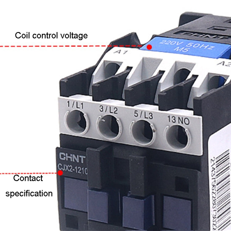 CHNT CJX2-2510 25A 220V Silver Alloy Contacts Multi-Purpose Single-Phase AC Contactor - Relays by CHNT | Online Shopping South Africa | PMC Jewellery | Buy Now Pay Later Mobicred