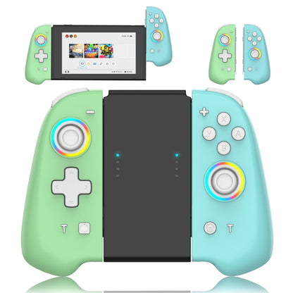 For Switch Joycon With Colorful Light Left And Right Handle(White Button) - Gamepads by PMC Jewellery | Online Shopping South Africa | PMC Jewellery | Buy Now Pay Later Mobicred