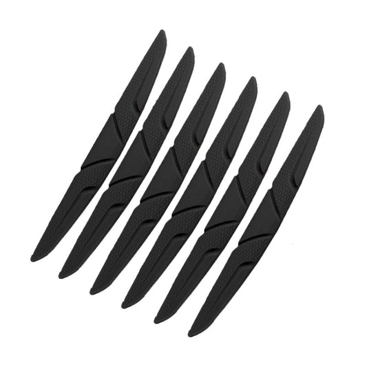 SHANSHI 6pcs /Pack 7753 Car Door Anti-Collision Silicone Strip Bumper Mirror Thickening Decorative Stickers(Black) - Anti Collision Sticker by SHANSHI | Online Shopping South Africa | PMC Jewellery | Buy Now Pay Later Mobicred
