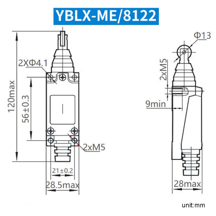 CHNT YBLX-ME8122 Limiter Travel Switches Micro Self-Resetting Stroke Switch - Switch by CHNT | Online Shopping South Africa | PMC TechLife | Buy Now Pay Later Mobicred