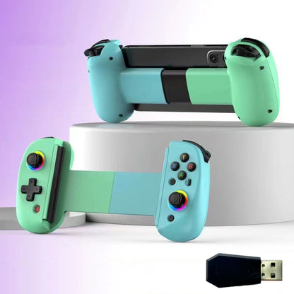 D8 Mobile Phone Stretch Band Light Gamepad Dual Hall Wireless Bluetooth Somatic Vibration Grip for PC / Android / IOS / Tablet / PS3 / PS4 / Switch, Color: Green Blue+Receiver - Gamepads by PMC Jewellery | Online Shopping South Africa | PMC Jewellery | Buy Now Pay Later Mobicred