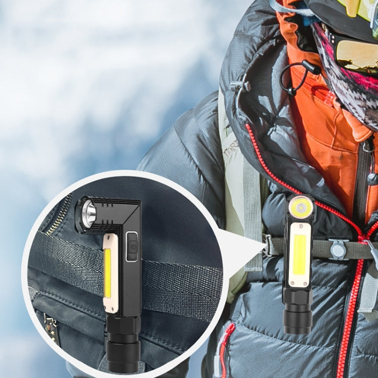XPG+COB Red White Light USB Rechargeable Folding Strong Light Flashlight, Style: 3189A Large - LED Flashlight by PMc TechLife | Online Shopping South Africa | PMc TechLife | Buy Now Pay Later Mobicred