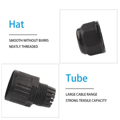 Outdoor T-Wire Terminal Block Five Pole Male And Female Docking Waterproof Connector(Black) - Connector & Plug by PMC Jewellery | Online Shopping South Africa | PMC Jewellery | Buy Now Pay Later Mobicred