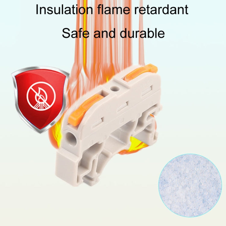 10pcs Guide Rail Type Replacement UK Quick Terminal Block 1 Input 1 Output(Black) - Connectors & Terminals by PMc TechLife | Online Shopping South Africa | PMc TechLife | Buy Now Pay Later Mobicred