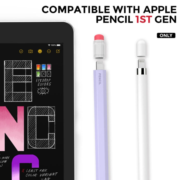 For Apple Pencil 1 AhaStyle PT180-1 Retro Stylus Protective Case Drop Proof Capacitive Pen Cover(Purple) - Pencil Accessories by AhaStyle | Online Shopping South Africa | PMC Jewellery | Buy Now Pay Later Mobicred