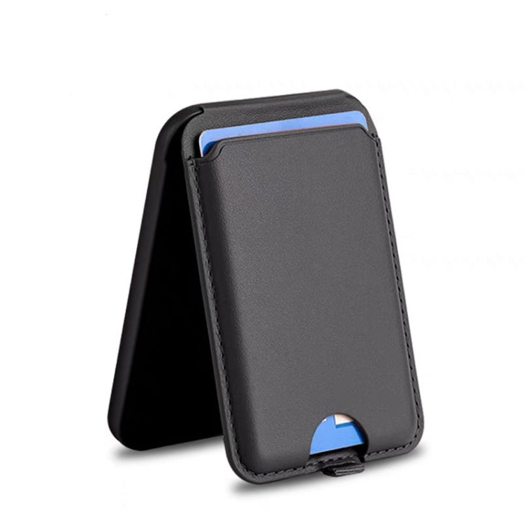 For IPhone 15 / 14 / 13 Series MagSafe Wallet Card Holder With Adjustable Stand(Black) - Others Accessories by PMC TechLife | Online Shopping South Africa | PMC TechLife