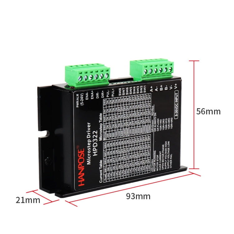 HANPOSE HPD332 2.2A 8-36V Stepper Motor Driver For 20 28 35 42 Motor - Parts by HANPOSE | Online Shopping South Africa | PMC Jewellery | Buy Now Pay Later Mobicred