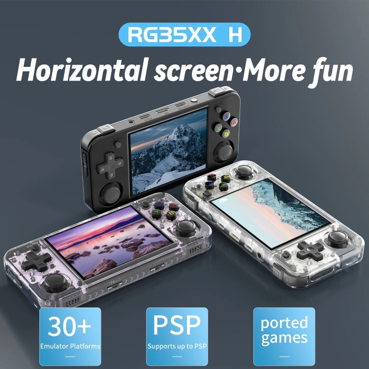 ANBERNIC RG35XX H Handheld Game Console 3.5 Inch IPS Screen Linux System 64GB+128GB(Transparent White) - Pocket Console by ANBERNIC | Online Shopping South Africa | PMC Jewellery