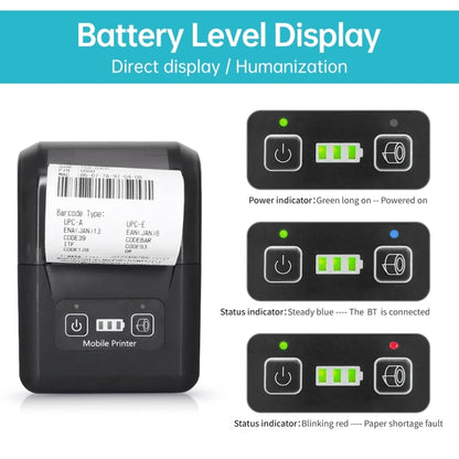 58mm Portable USB Charging Home Phone Bluetooth Thermal Printer(EU Plug) - Printer by PMC Jewellery | Online Shopping South Africa | PMC Jewellery | Buy Now Pay Later Mobicred