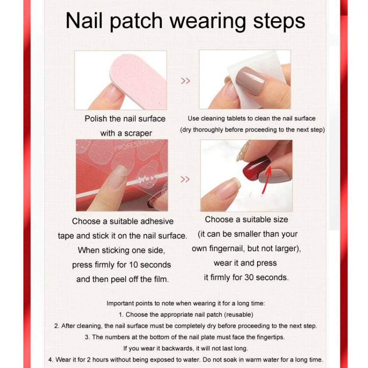 24pcs/box Handmade Nail Glitter Nail Jelly Glue Finished Patch, Color: BS2025(Wear Tool Bag) - Nail Stickers by PMC Jewellery | Online Shopping South Africa | PMC Jewellery | Buy Now Pay Later Mobicred