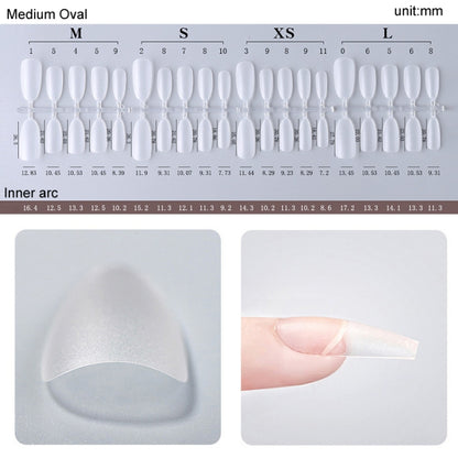 10pairs Of 100pcs/Box Frosted False Nails Artificial Tip, Shape: Short Square M - Nail Stickers by PMC Jewellery | Online Shopping South Africa | PMC Jewellery | Buy Now Pay Later Mobicred