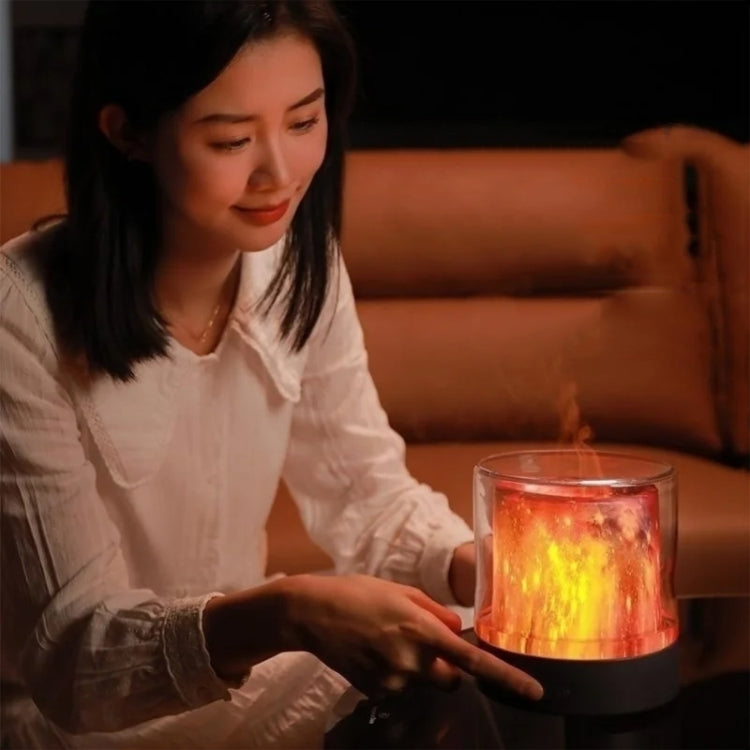 Colorful Light Flame Aromatherapy Humidifier Home Ambient Light Desktop Fragrance Diffuser(White) - Air Purifiers & Accessories by PMc TechLife | Online Shopping South Africa | PMc TechLife | Buy Now Pay Later Mobicred