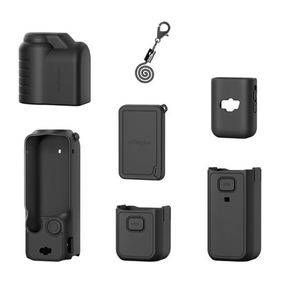 For DJI Osmo Pocket 3 AMagisn Silicone Protection Case Movement Camera Accessories, Style: 7 In 1 Black - Case & Bags by aMagisn | Online Shopping South Africa | PMC Jewellery | Buy Now Pay Later Mobicred