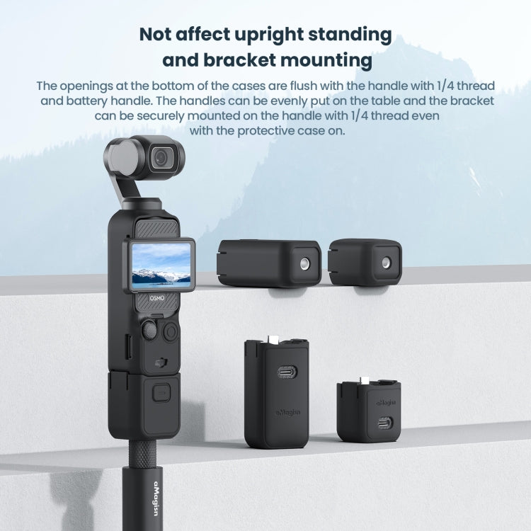 For DJI Osmo Pocket 3 AMagisn Silicone Protection Case Movement Camera Accessories, Style: 5 In 1 Gray - Case & Bags by aMagisn | Online Shopping South Africa | PMC Jewellery | Buy Now Pay Later Mobicred