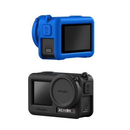 For DJI Osmo Action 4 / 3 aMagisn Silicone Protection Case Camera Protection Accessories(Blue) -  by aMagisn | Online Shopping South Africa | PMC Jewellery | Buy Now Pay Later Mobicred