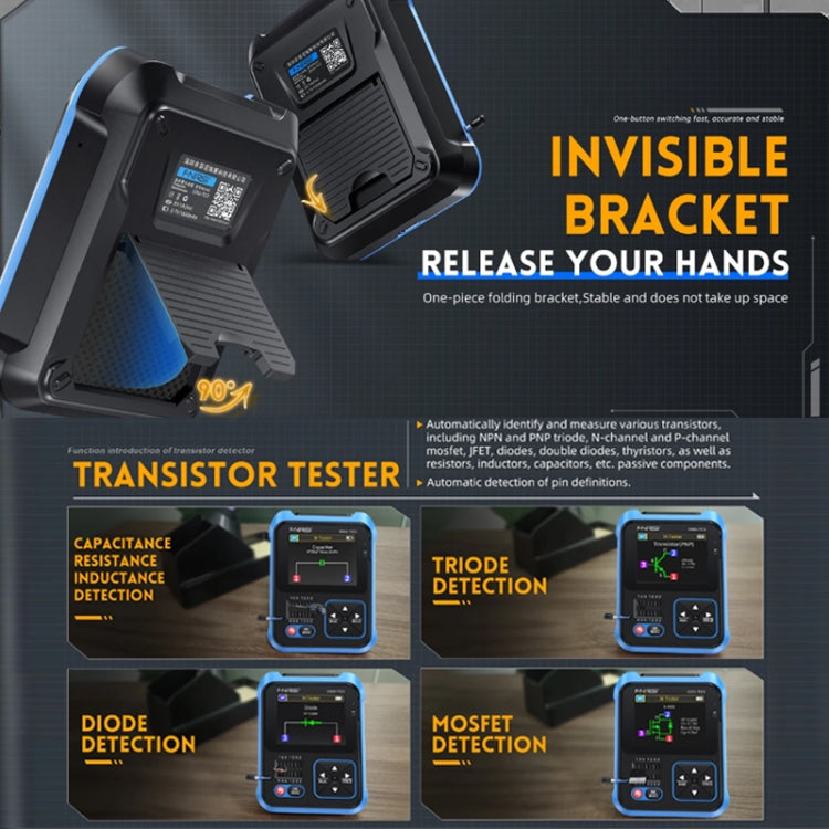 FNIRSI 3 In 1 Handheld Digital Oscilloscope LCR Transistor Tester, Specification: Standard - free shipping - PMC TechLife - Order now!